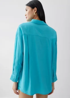 Coleen Drape Button Down Shirt