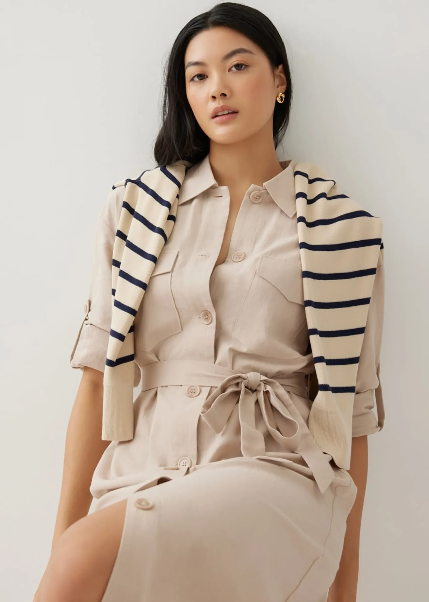 Concha Relaxed Shirt Dress