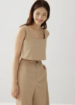 Constance Boxy Square Neck Crop Tank