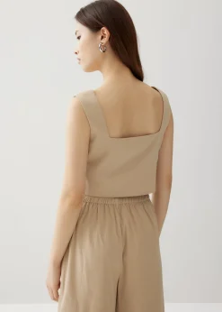 Constance Boxy Square Neck Crop Tank