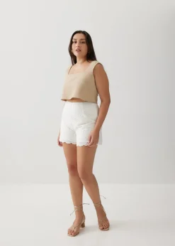 Constance Boxy Square Neck Crop Tank