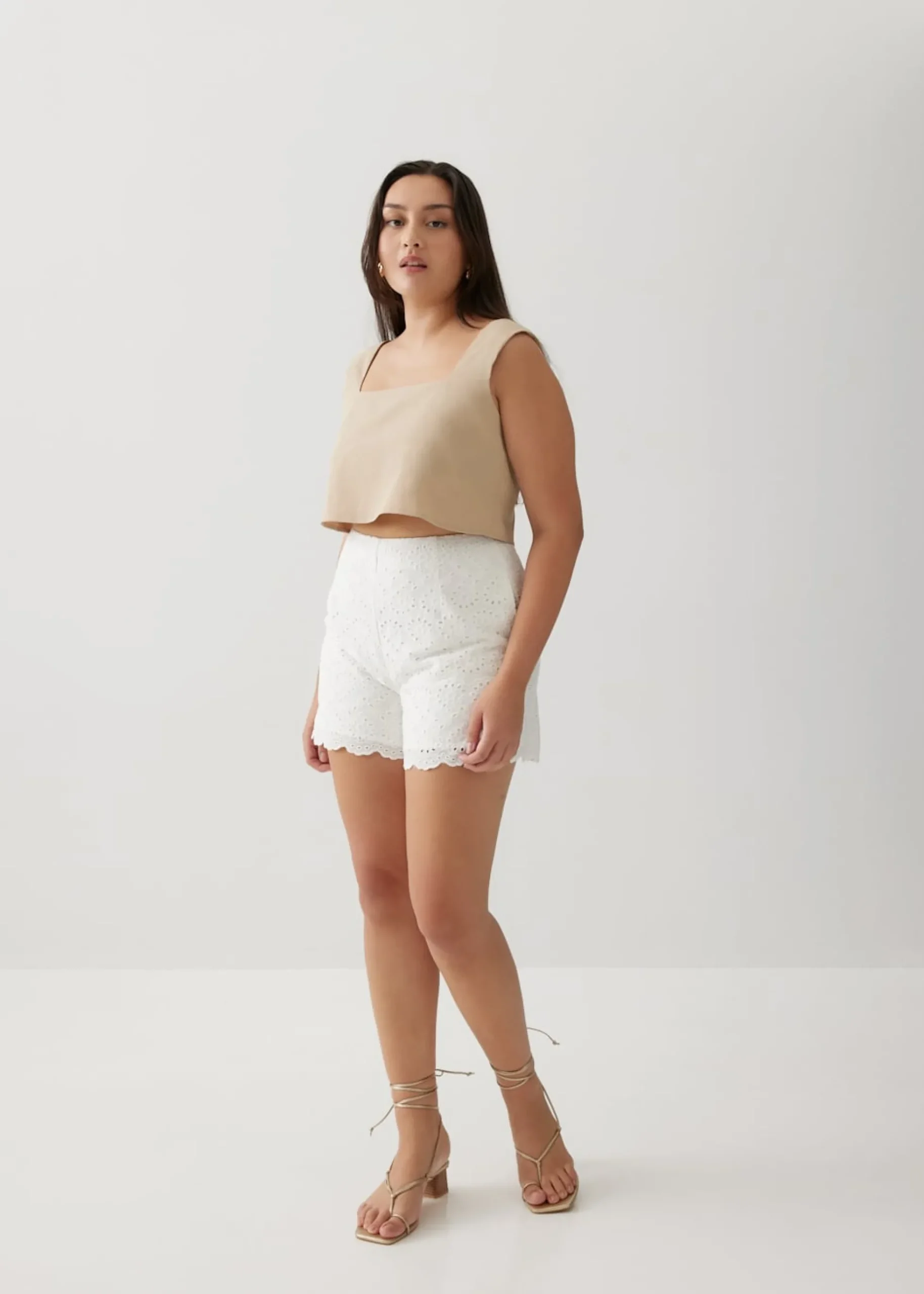 Constance Boxy Square Neck Crop Tank