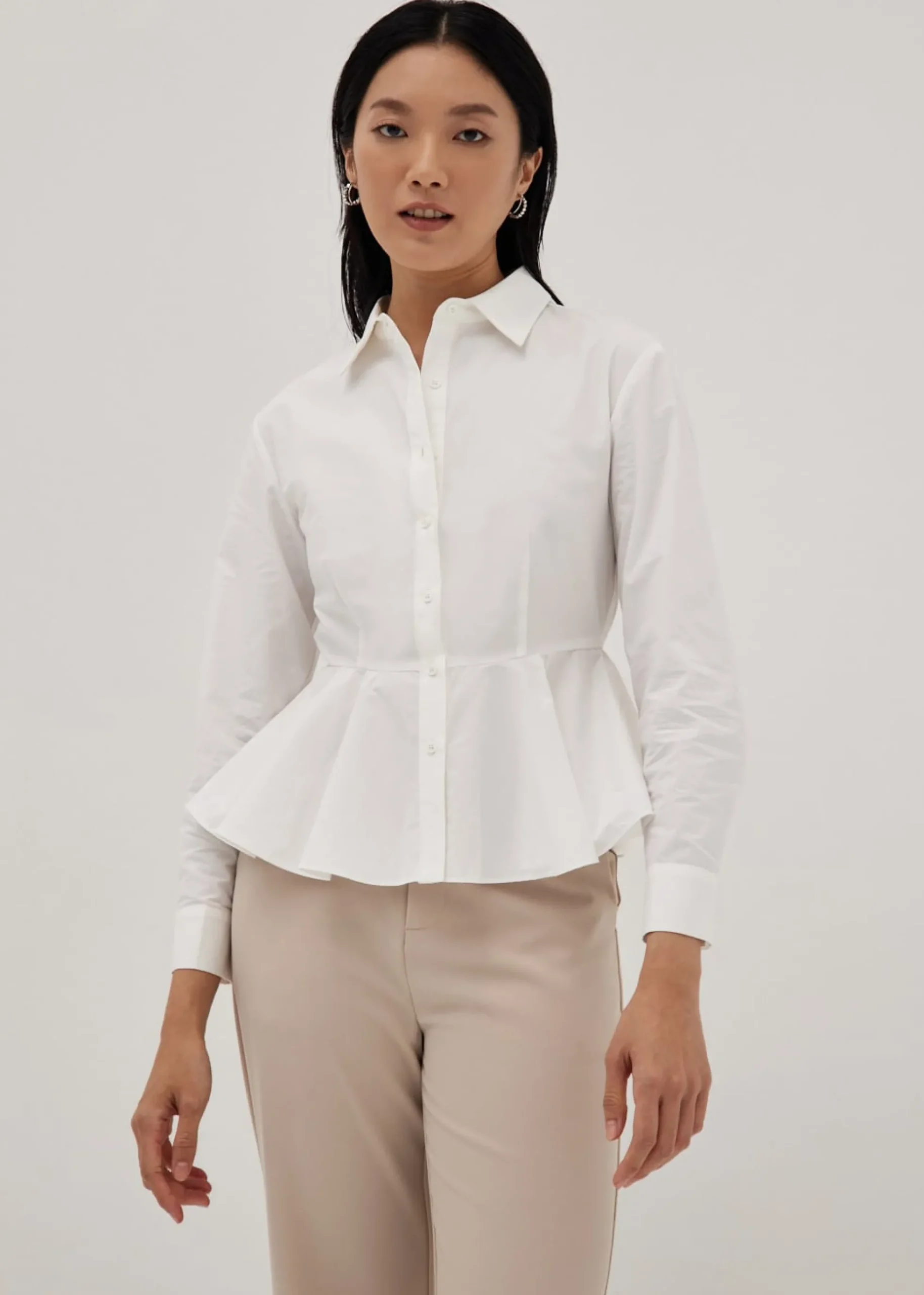 Coraline Peplum Collar Shirt