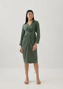 Correa Relaxed Front Twist Shirt Dress