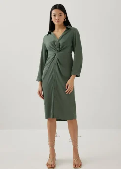 Correa Relaxed Front Twist Shirt Dress