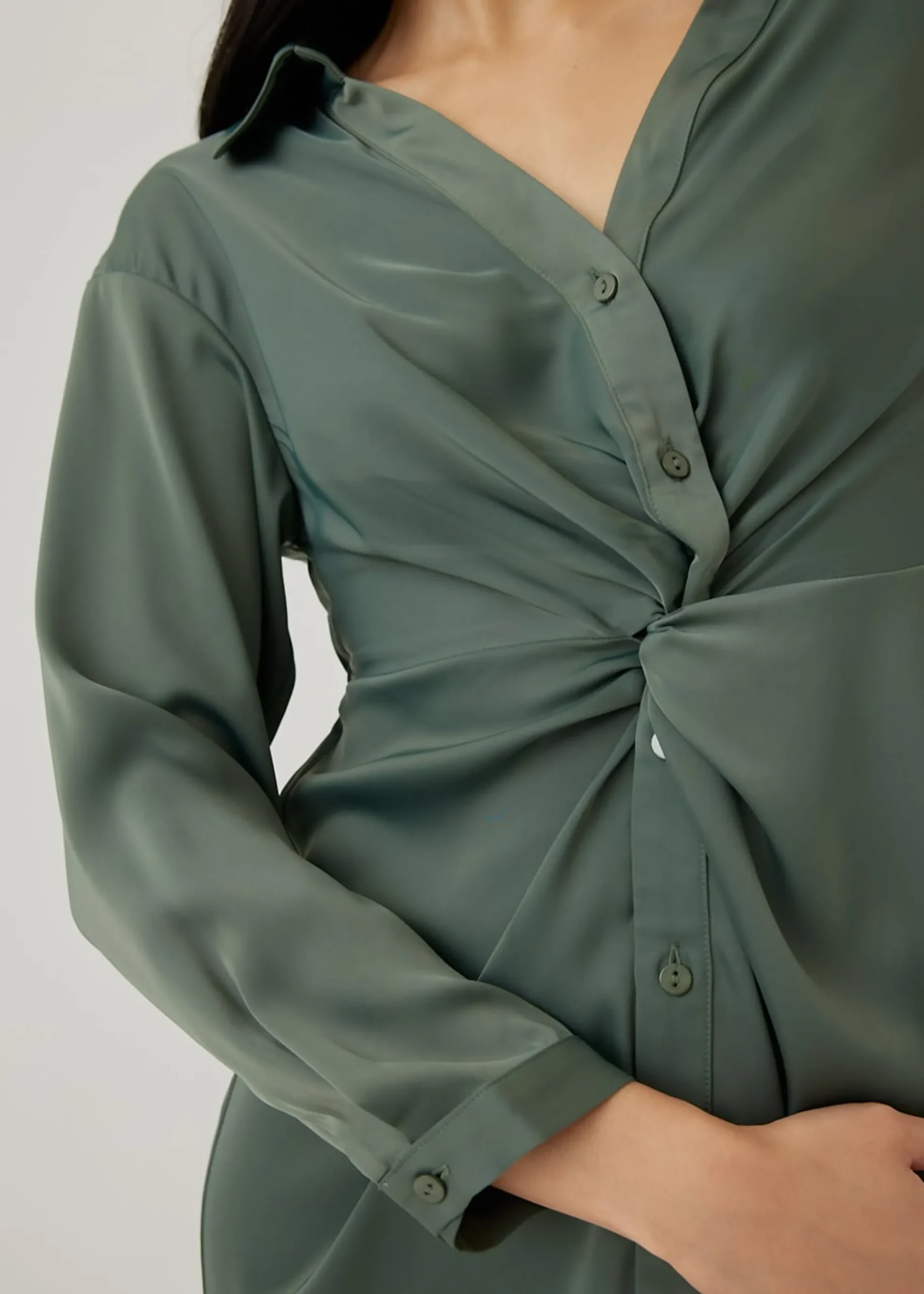 Correa Relaxed Front Twist Shirt Dress