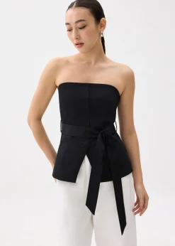 Cotton Belted Tube Top