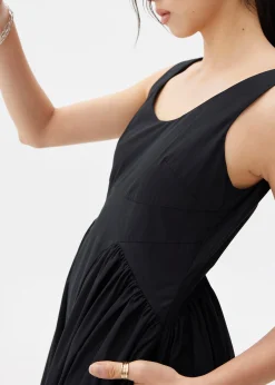 Cotton Fit & Flare Midaxi Dress