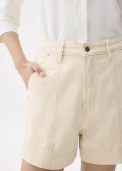 Cotton High Waist A-line Shorts