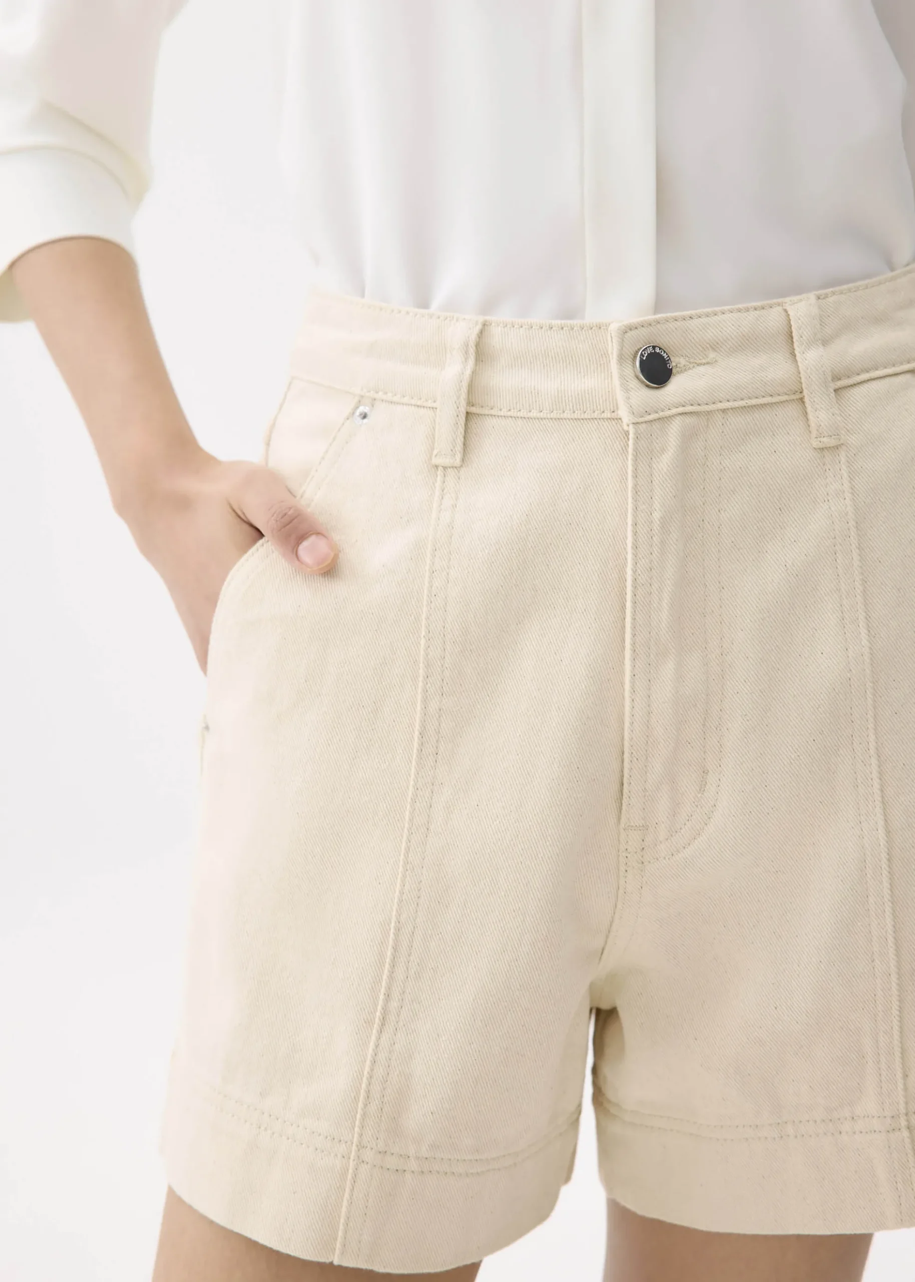 Cotton High Waist A-line Shorts