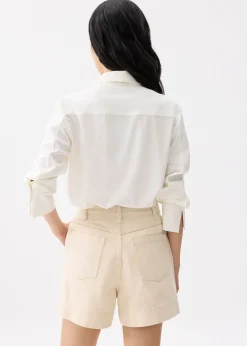 Cotton High Waist A-line Shorts