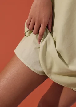 Cotton Square Neck A-line Mini Dress