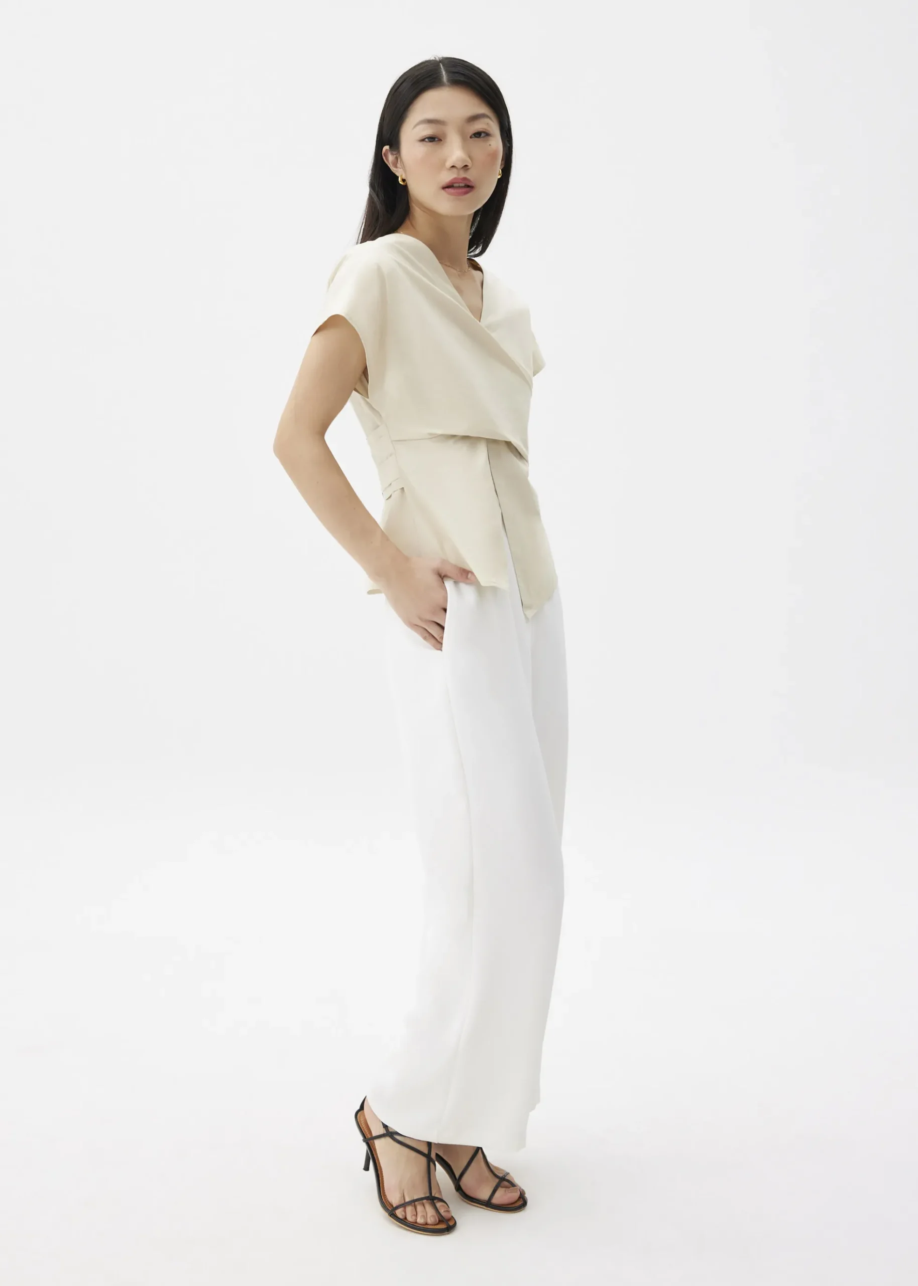 Cotton V-neck Top