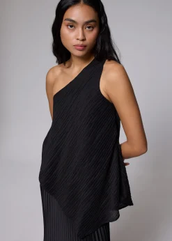 Crinkled Asymmetric Toga Top