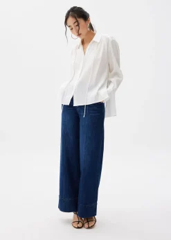 Crinkled Button Down Shirt