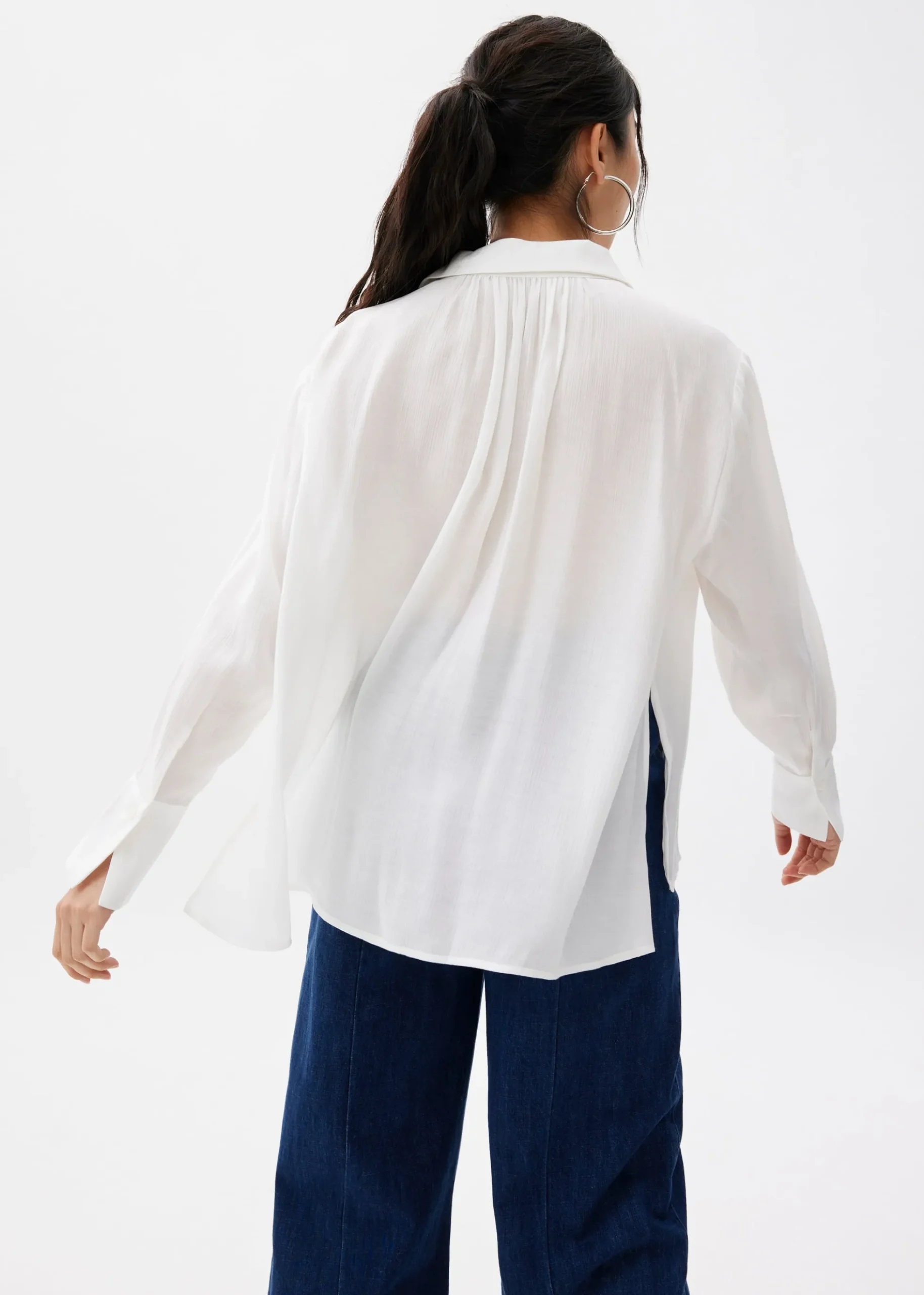 Crinkled Button Down Shirt