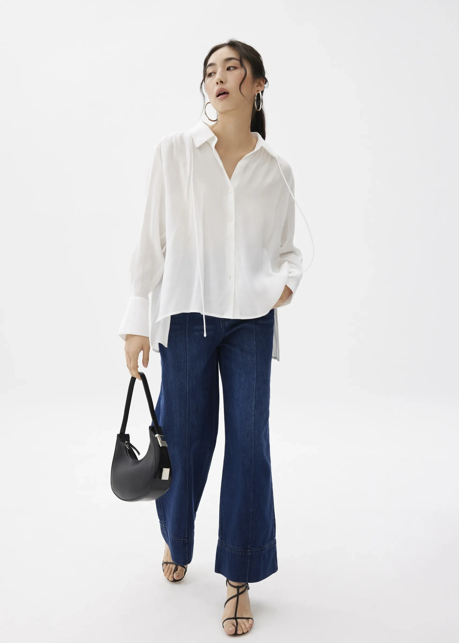 Crinkled Button Down Shirt