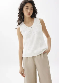 Crochet Round Neck Tank Top