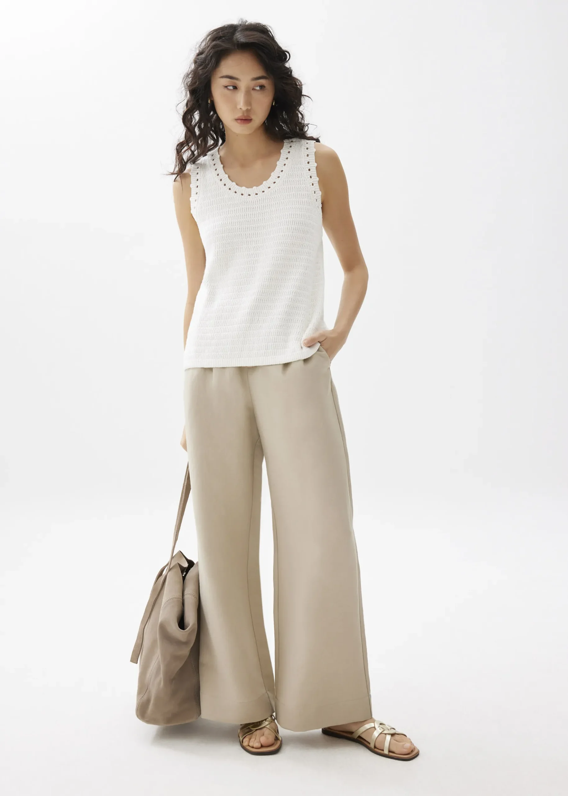 Crochet Round Neck Tank Top