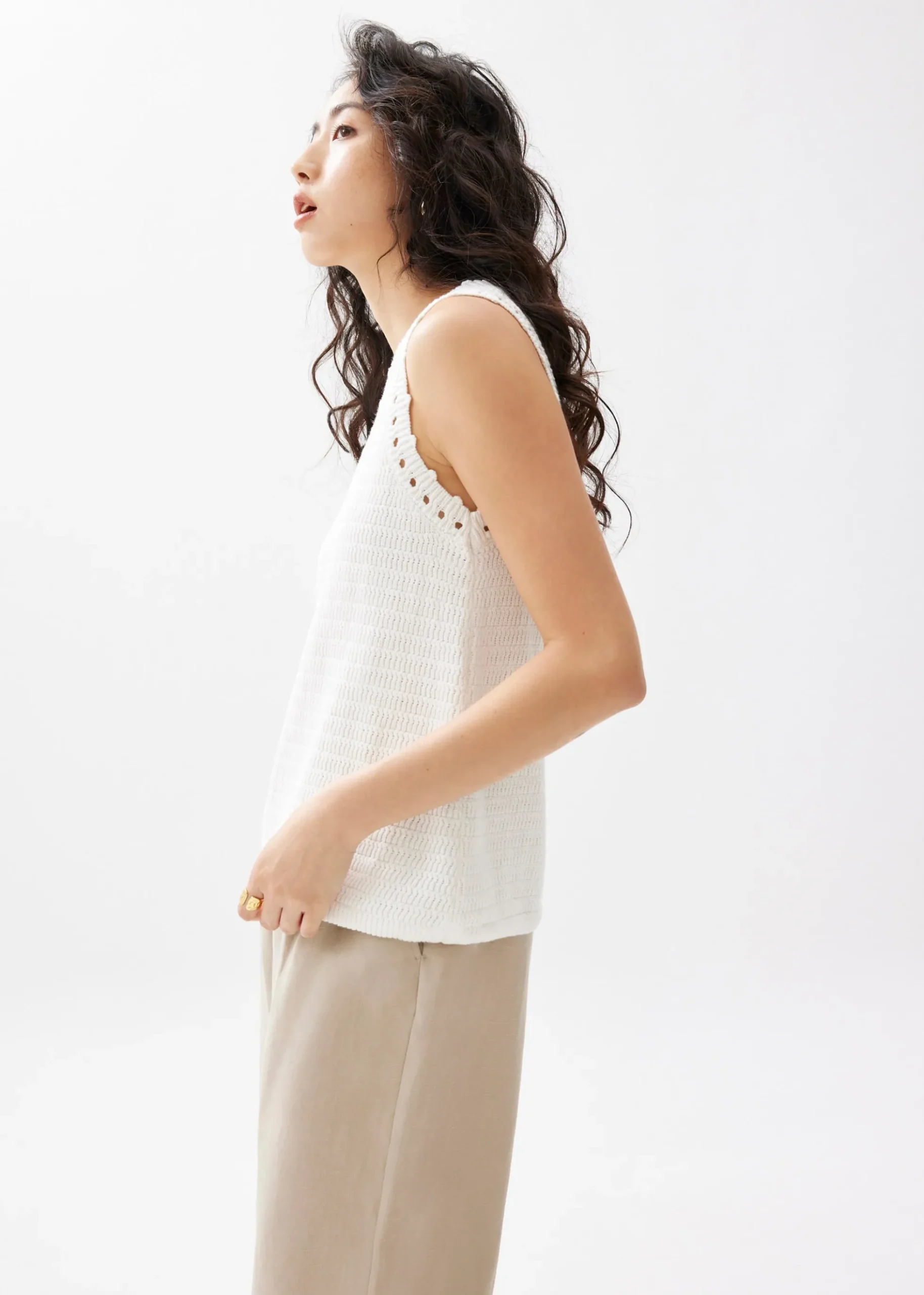 Crochet Round Neck Tank Top