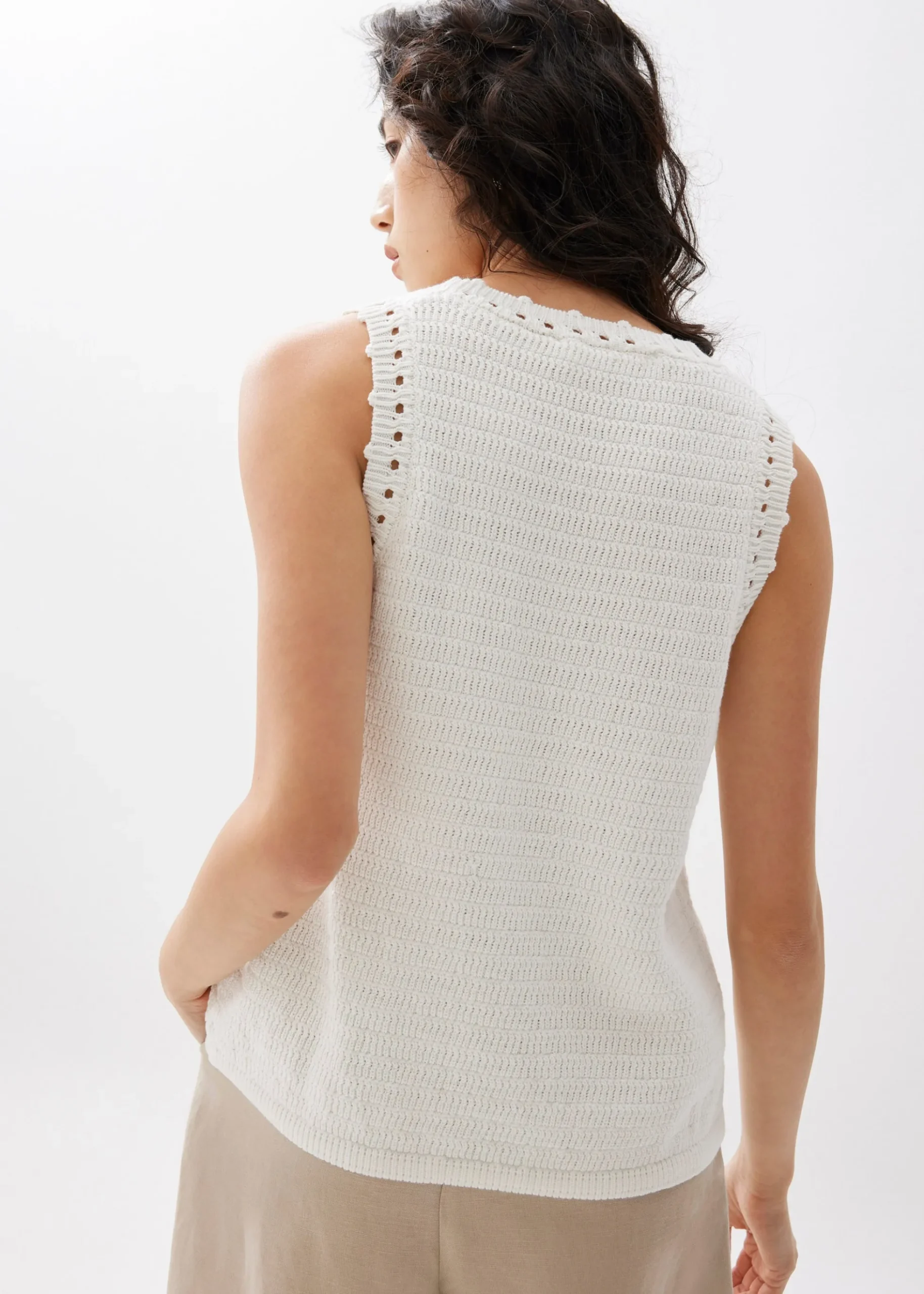 Crochet Round Neck Tank Top