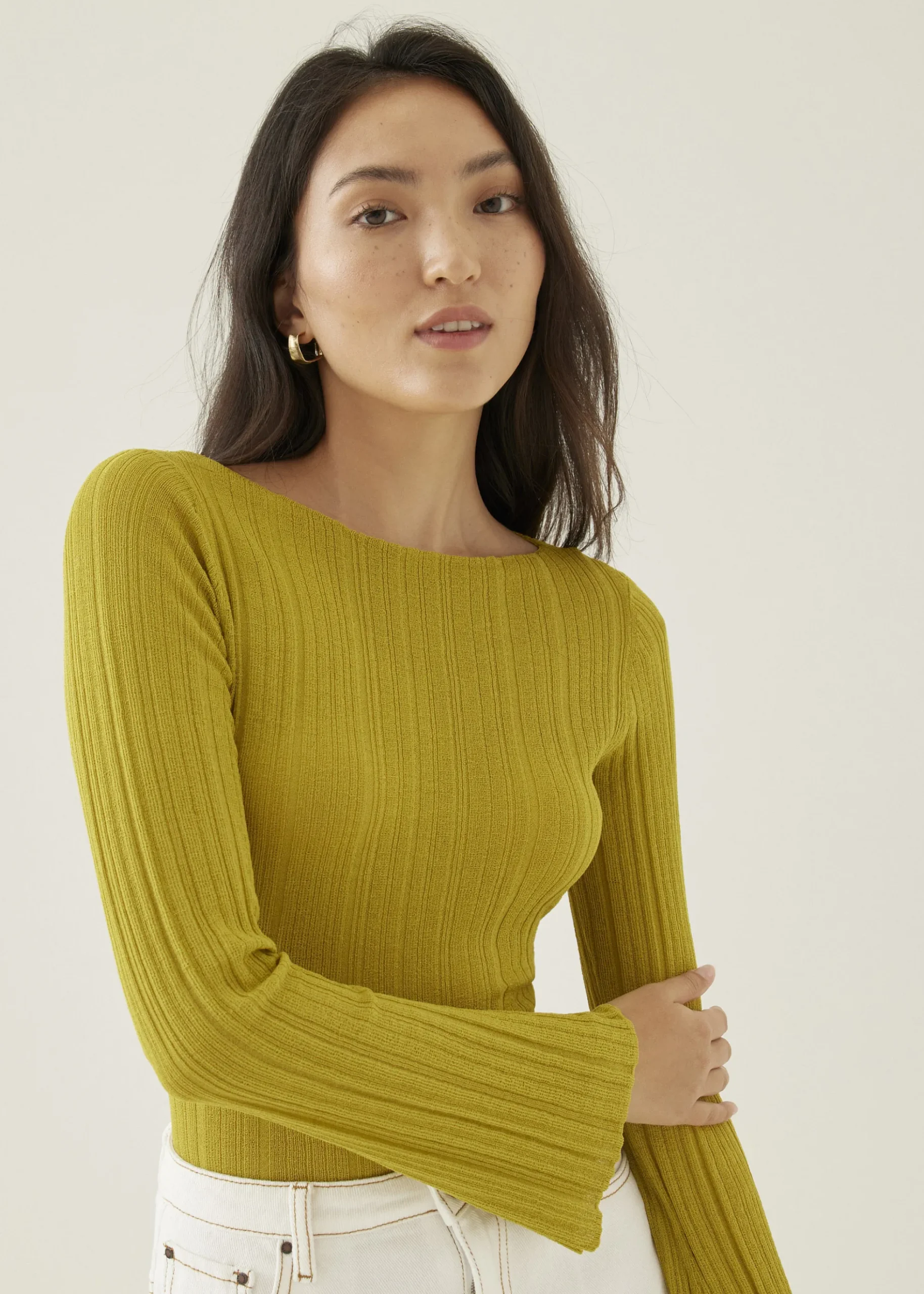 Cyrene Knit Flare Sleeve Top