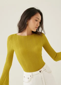 Cyrene Knit Flare Sleeve Top