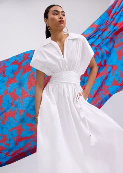 Dahlia Poplin Fit & Flare Midaxi Dress