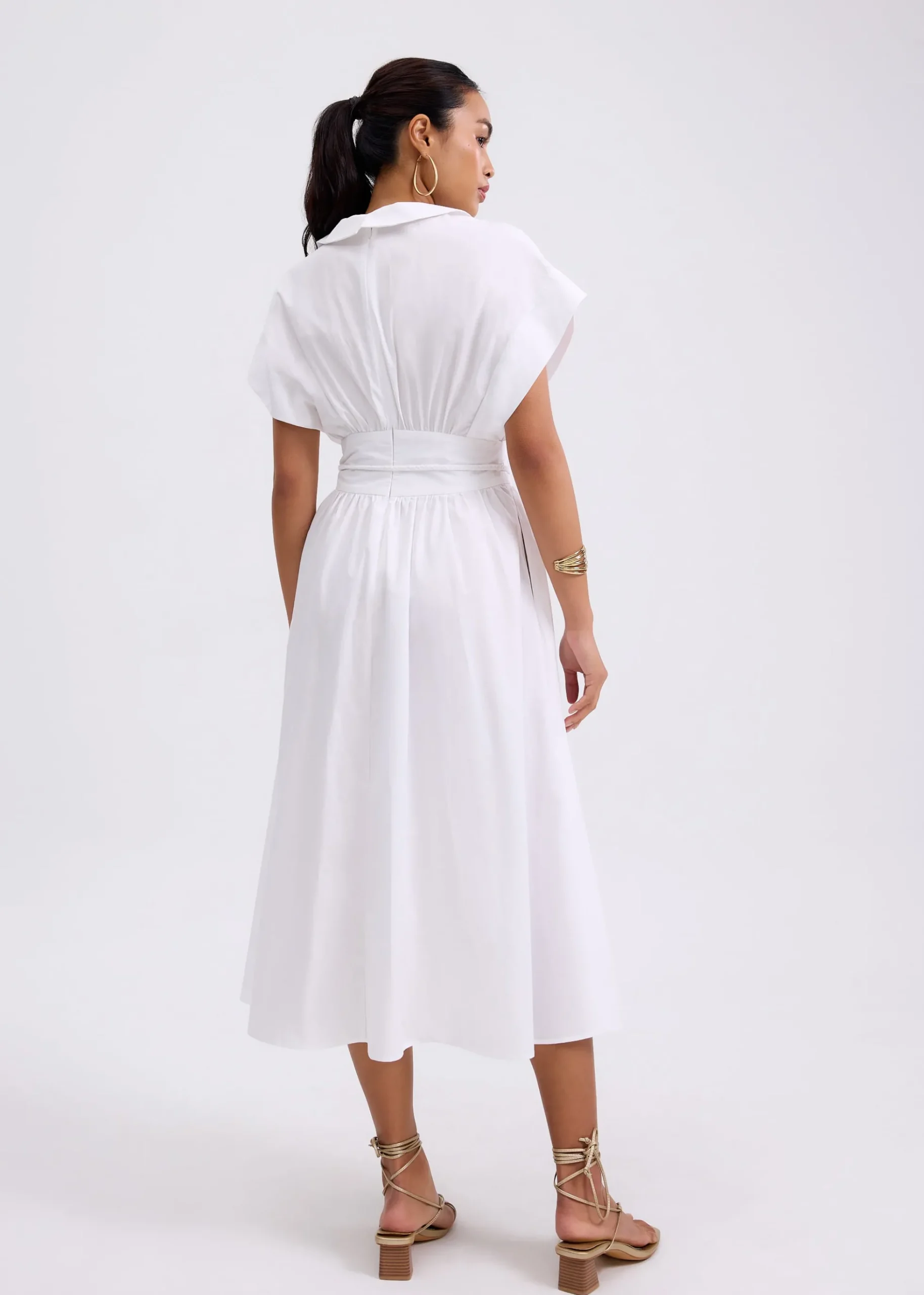 Dahlia Poplin Fit & Flare Midaxi Dress