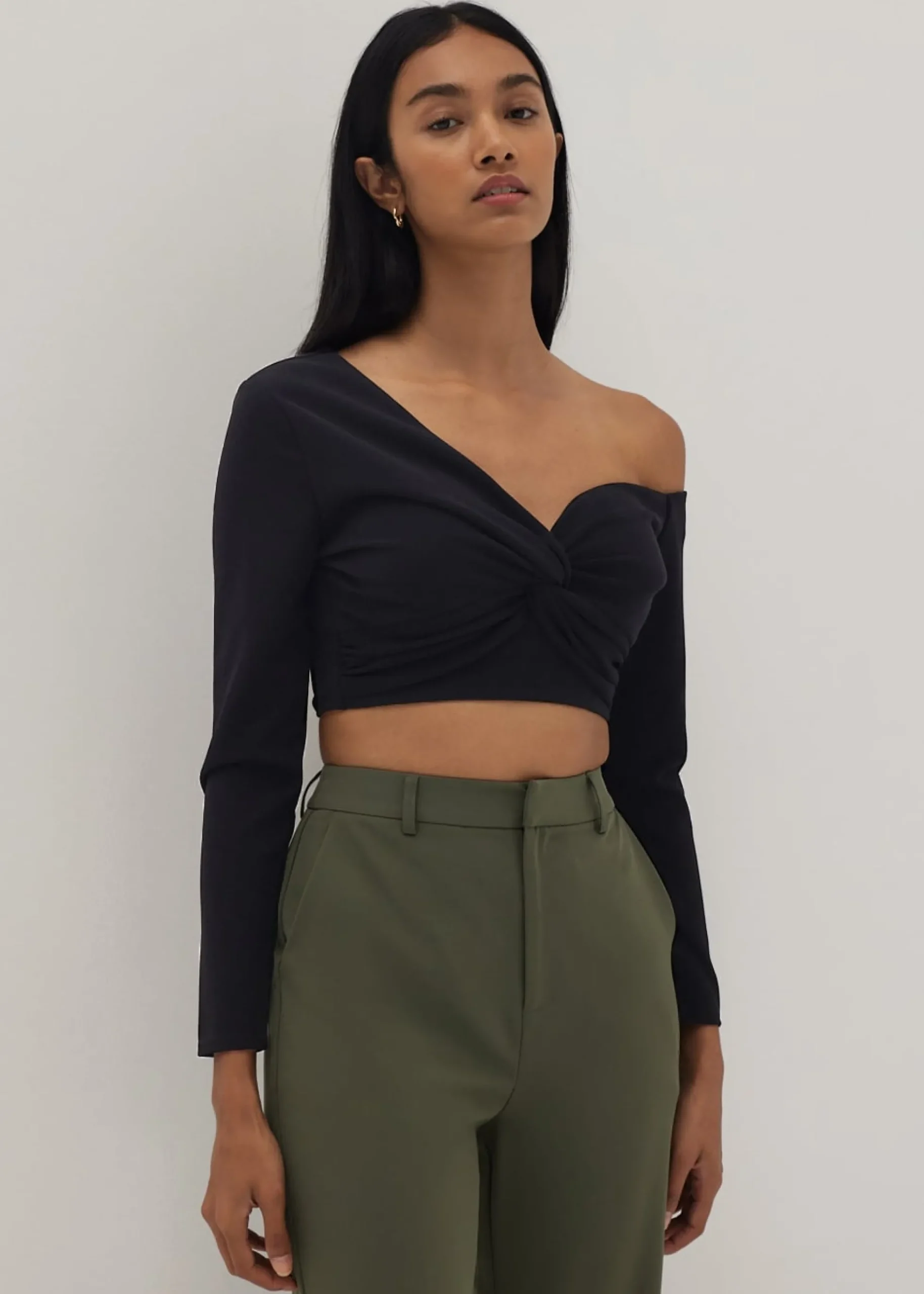 Dakota Padded Asymmetric Off Shoulder Top