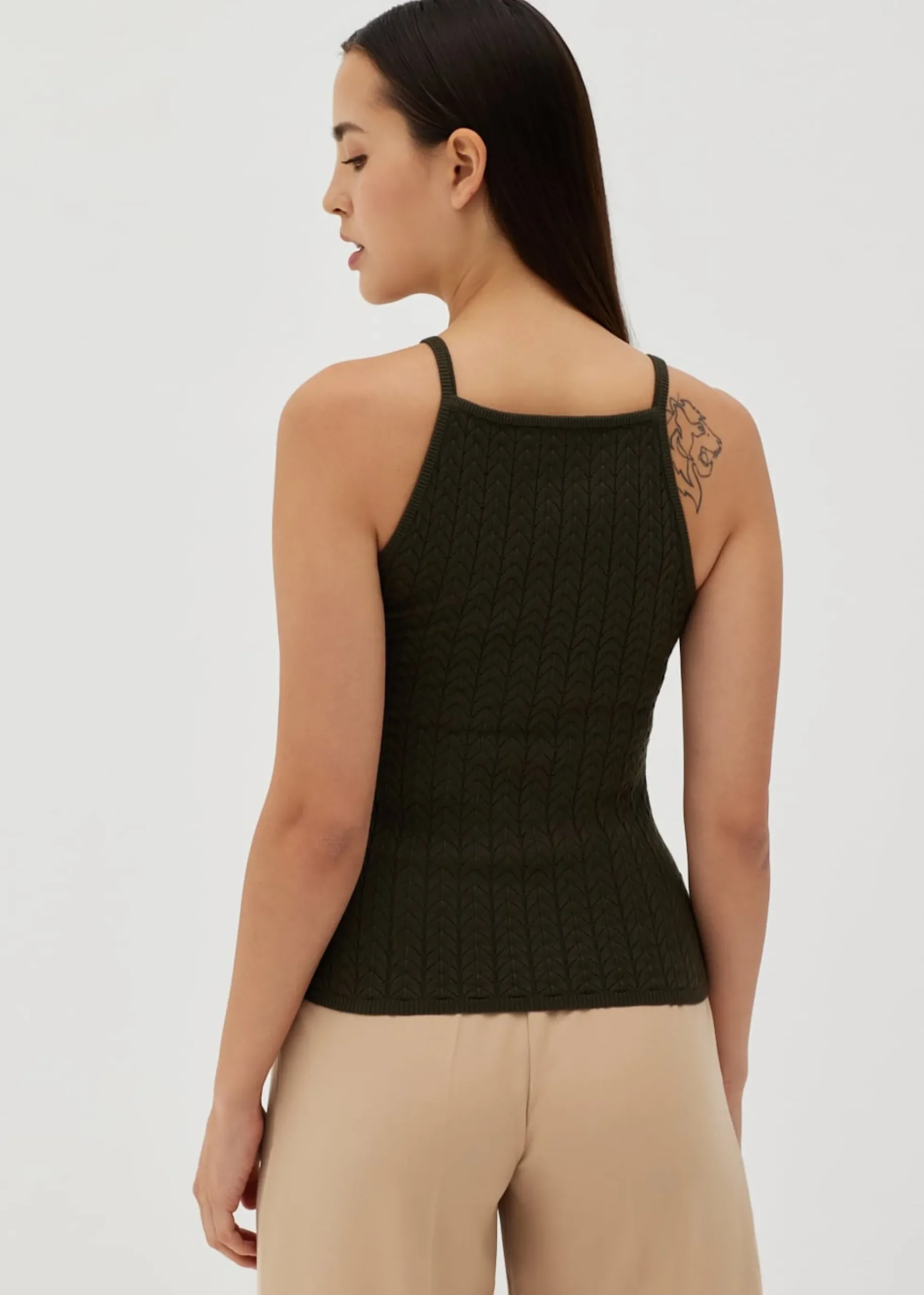 Daliah Crochet Knit Tank Top