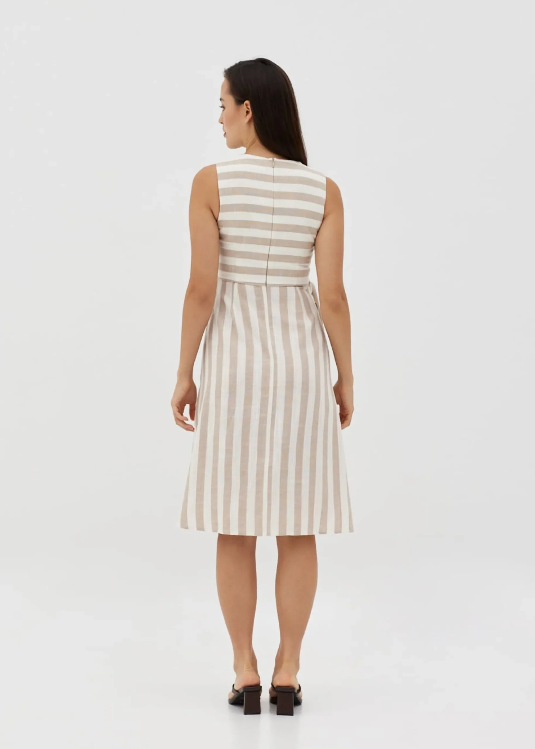 Danna Striped Front Tie Dress
