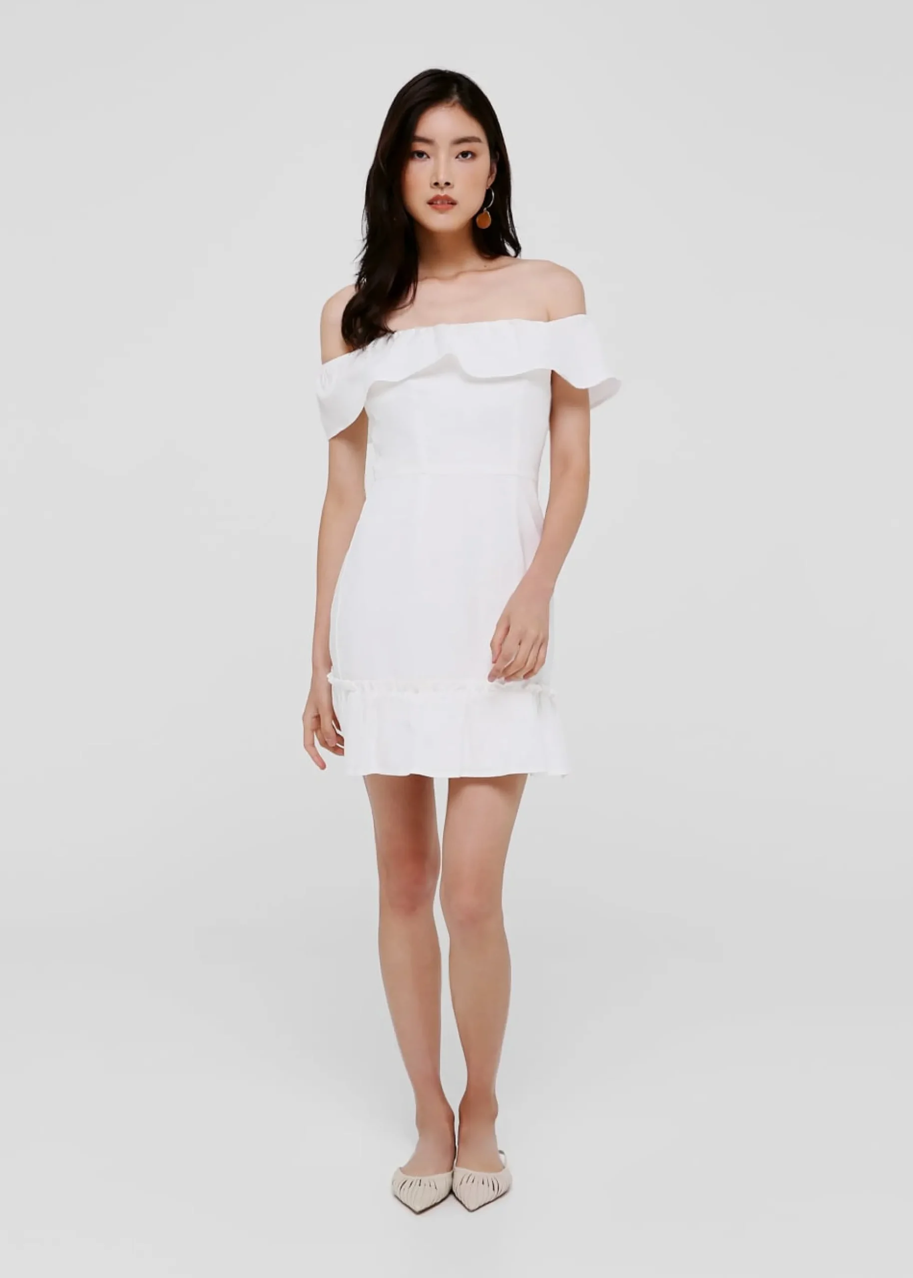 Darla Off Shoulder Ruffle Dress