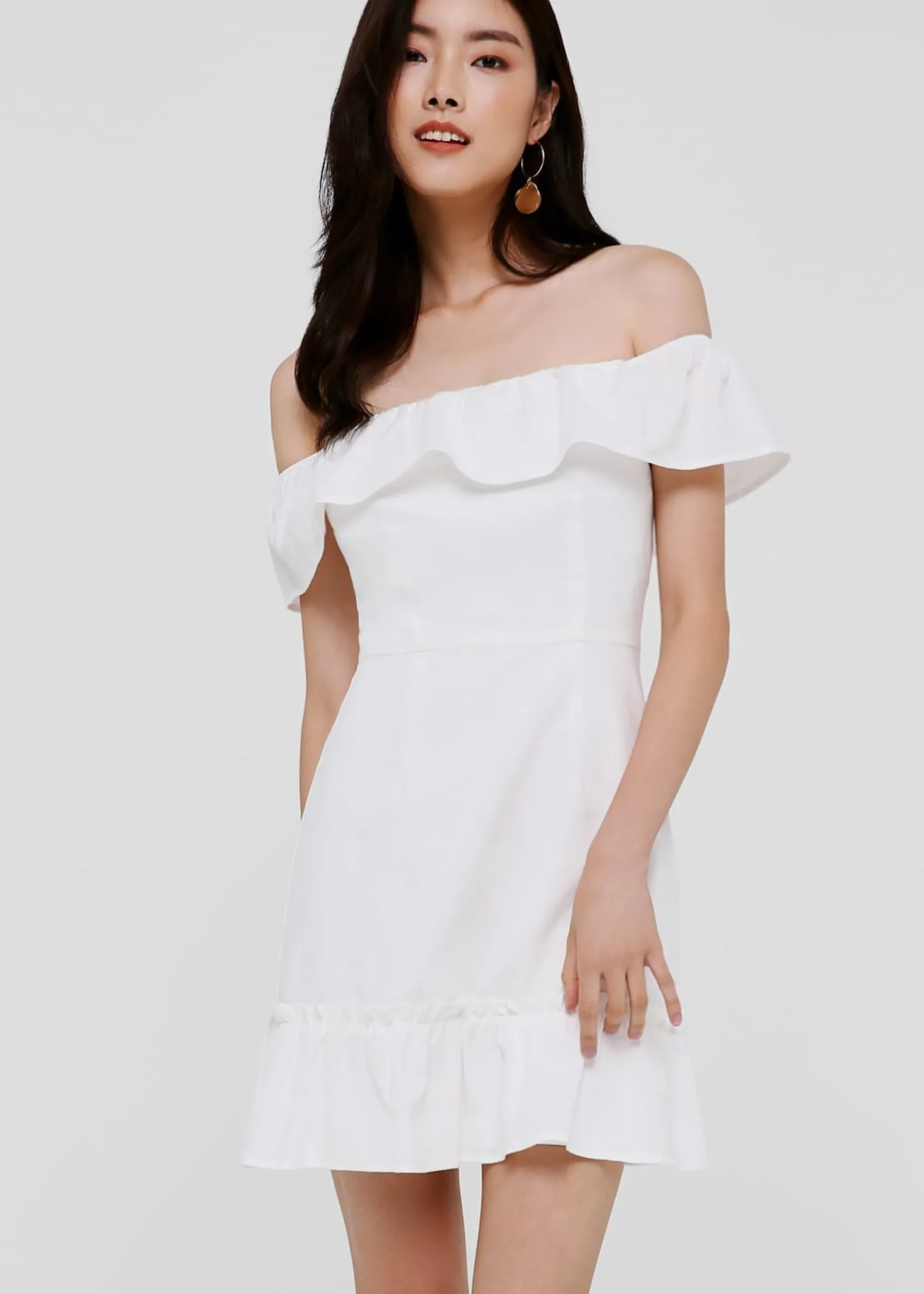 Darla Off Shoulder Ruffle Dress