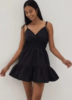 Darla Tie Shoulder Tiered Mini Dress
