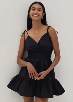 Darla Tie Shoulder Tiered Mini Dress