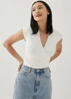 Debbie Knit V-Neck Wrap Top