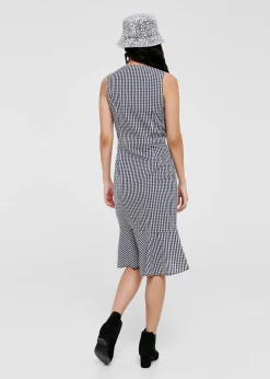 Delilah Gingham Flare Hem Midi Dress
