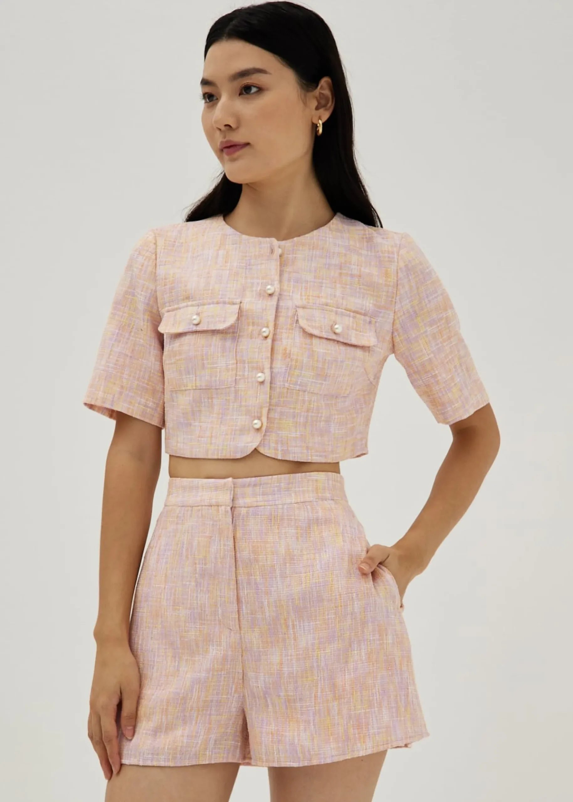 Denice Tweed Boxy Top