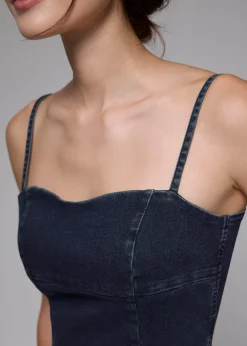 Denim Bustier Crop Camisole Top