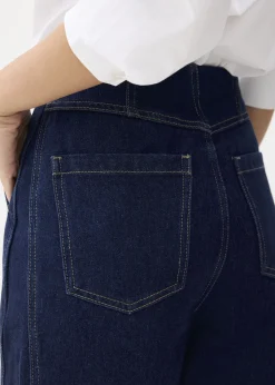 Denim Cropped Wide Leg Culottes