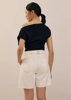 Denim Medium Rise Shorts