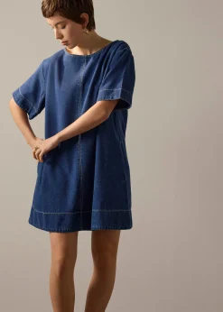 Denim Shift Mini Dress