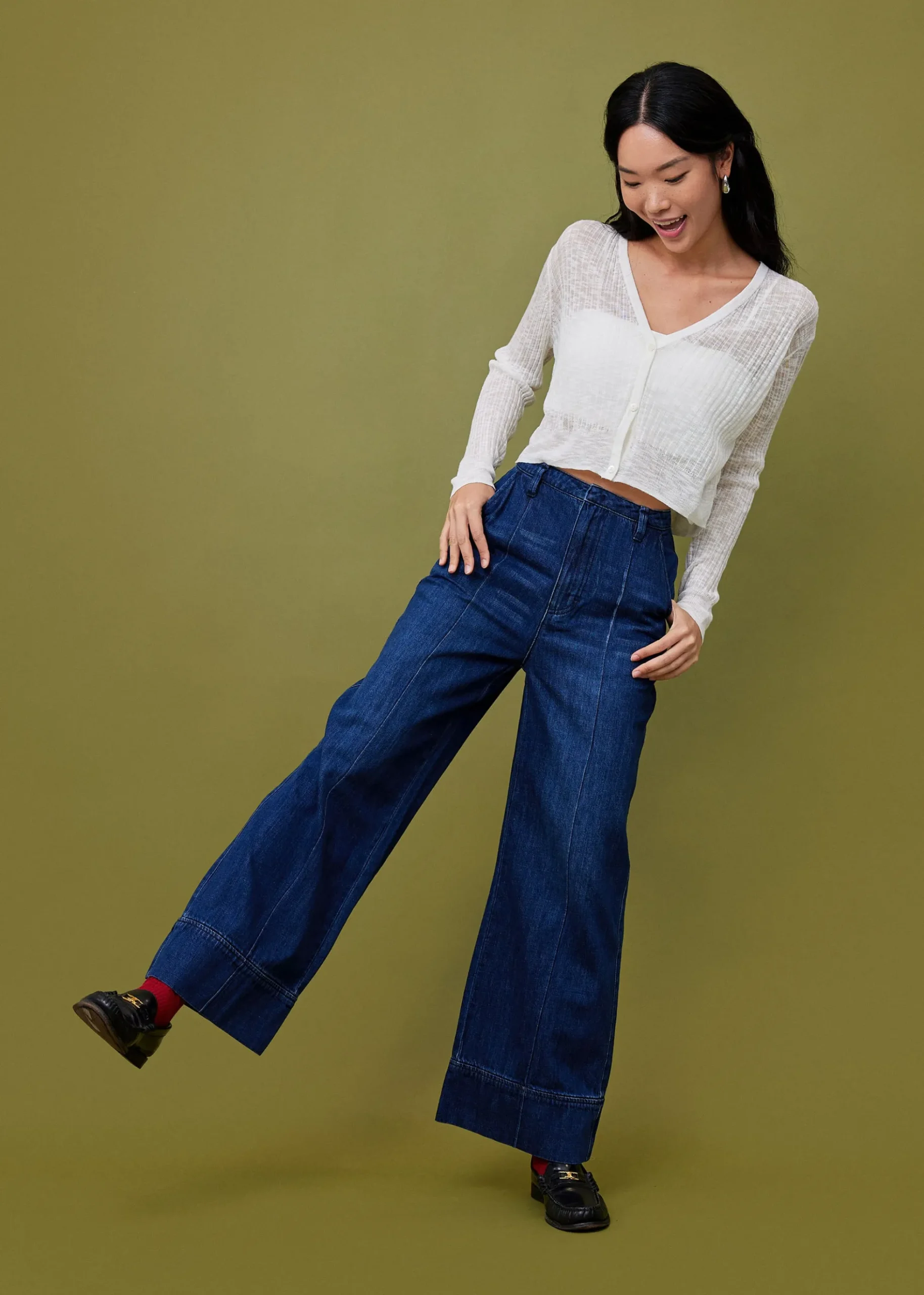 Denim Wide Leg Jeans