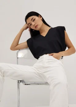 Denise Padded V-Neck T-Shirt