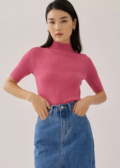 Devan Mock Neck Knit Top