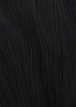 Dez Pleated Boat Neck Crop Top