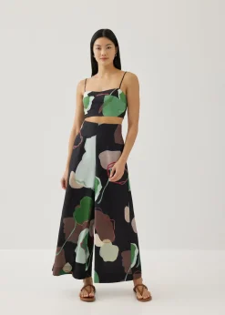 Dolce Smocked Bustier Top in Artful Blooms
