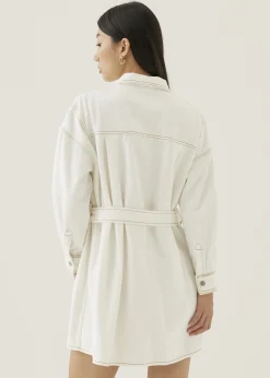 Dovie Denim Belted Mini Shirt Dress