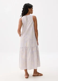Drop Waist Trapeze Maxi Dress